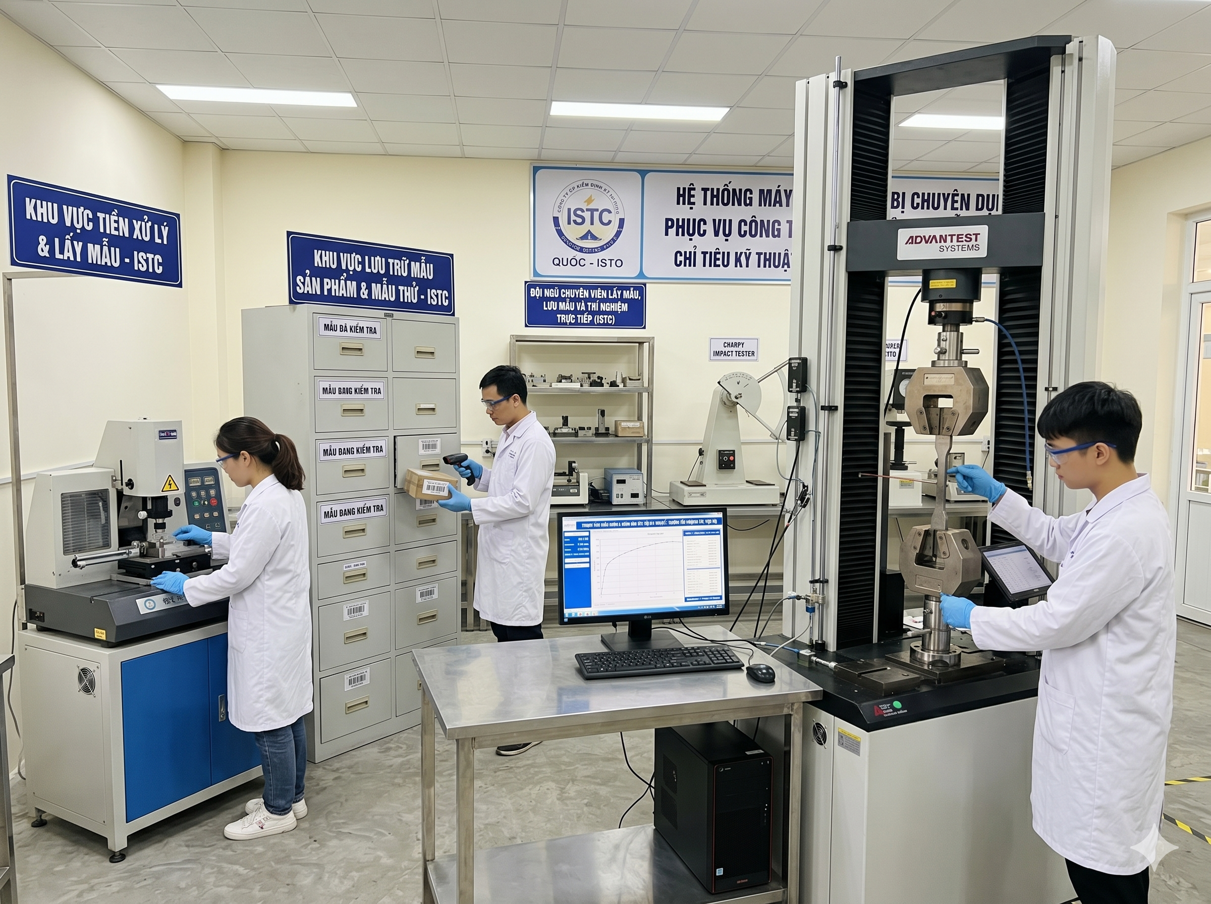 Hoạt động thí nghiệm và vận hành thiết bị tại phòng thí nghiệm AB&C